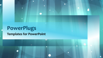 PowerPoint Template - Abstract video template of turqoise blue gradients flowing across each other with growing and shrinking circles overlapping them.